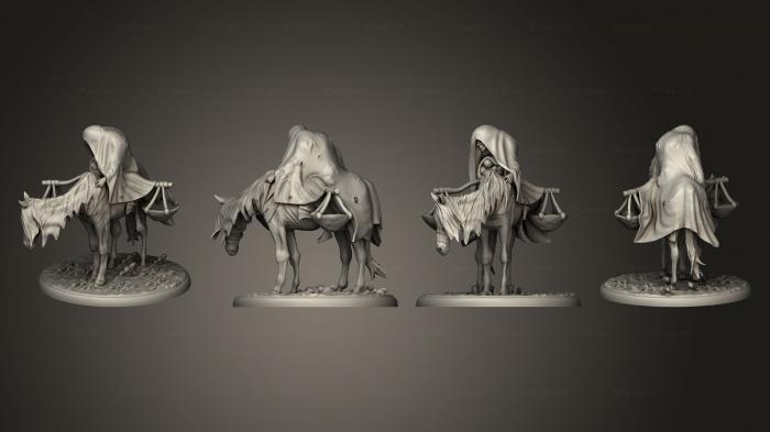 Figurines heroes, monsters and demons (Norse Raiders Horsman of Famine Large v 3, STKM_6881) 3D models for cnc