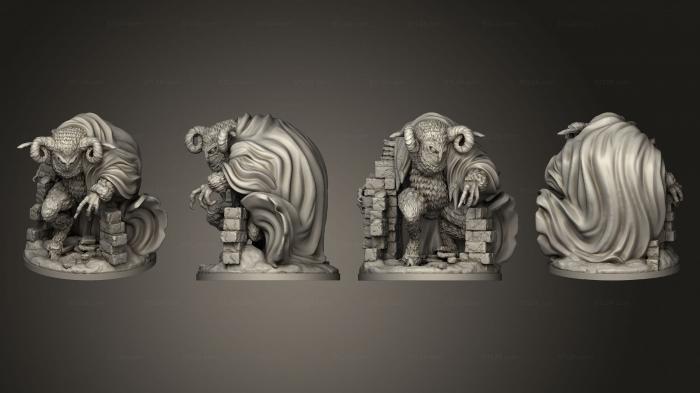 Figurines heroes, monsters and demons (Norse Raiders Owl Goddess Ruins Large v 3, STKM_6885) 3D models for cnc