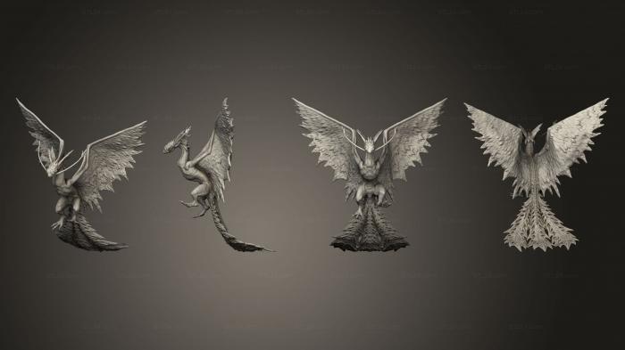 Figurines heroes, monsters and demons (Norse Raiders Snow Wyvern Large, STKM_6890) 3D models for cnc