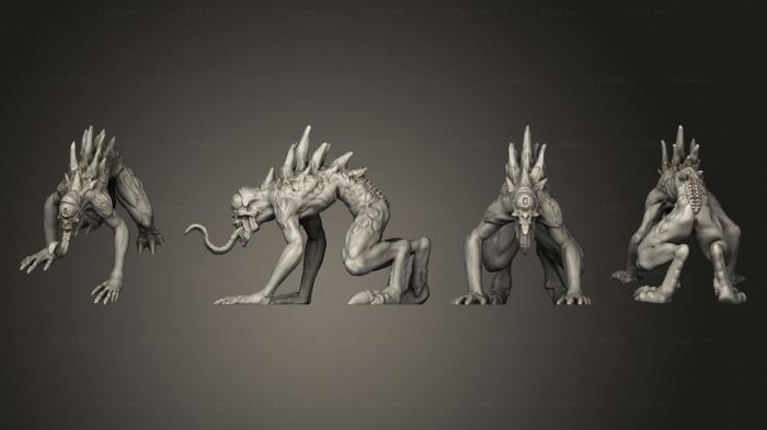 Figurines heroes, monsters and demons (Nothic Sneaking, STKM_6896) 3D models for cnc