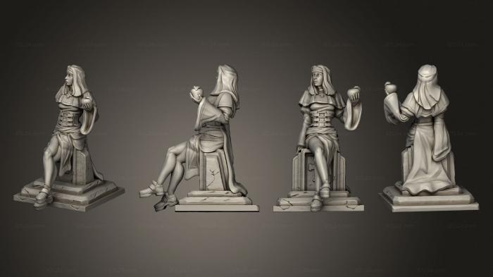 Figurines heroes, monsters and demons (Nun Assistant Gravestone, STKM_6902) 3D models for cnc