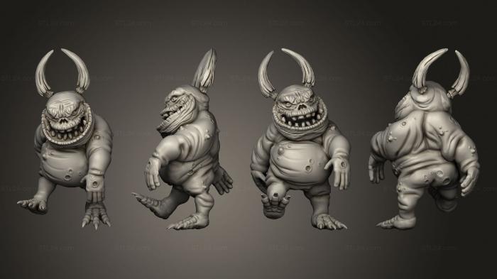 Figurines heroes, monsters and demons (Nurglin 4, STKM_6910) 3D models for cnc