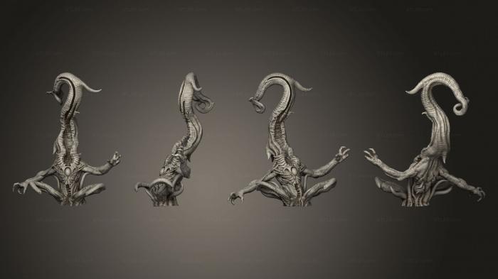 Статуэтки герои, монстры и демоны (Ньярлатхотеп 3, STKM_6920) 3D модель для ЧПУ станка