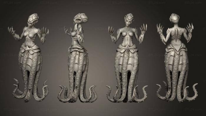 Figurines heroes, monsters and demons (Octomaid Claws, STKM_6925) 3D models for cnc