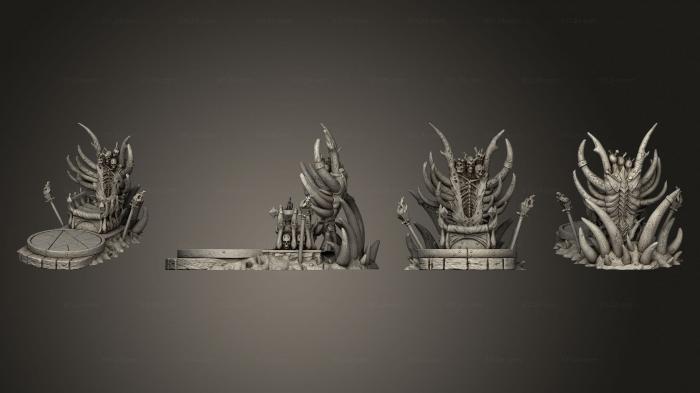 Статуэтки герои, монстры и демоны (Трон Од Дракнес, STKM_6927) 3D модель для ЧПУ станка