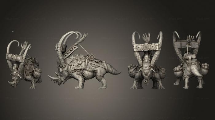 Figurines heroes, monsters and demons (Ogre Catapult, STKM_6929) 3D models for cnc