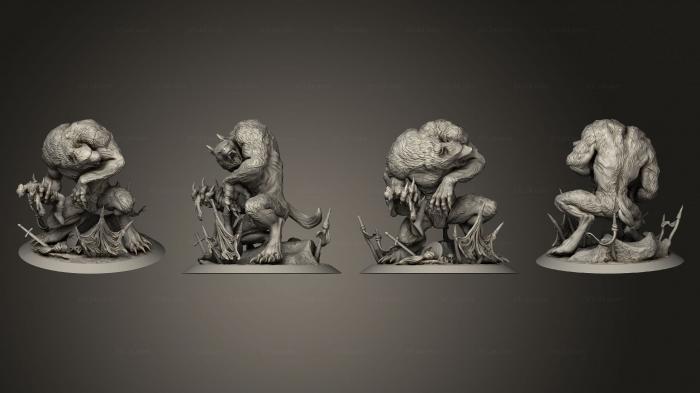 Figurines heroes, monsters and demons (OGREWOLF 1, STKM_6931) 3D models for cnc