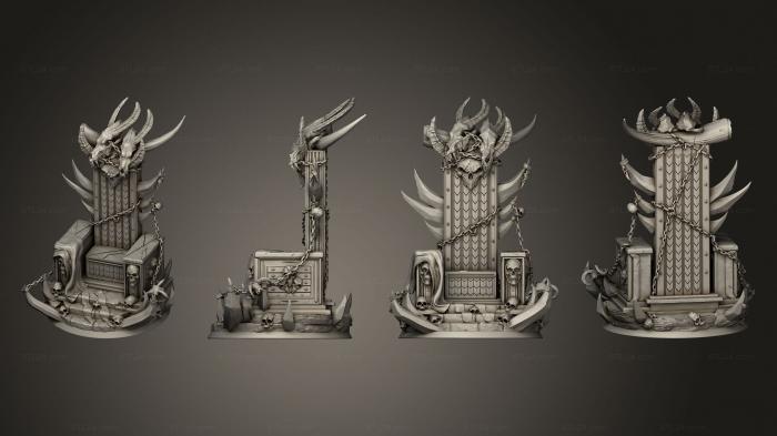 Figurines heroes, monsters and demons (Olaf Throne v 3, STKM_6935) 3D models for cnc