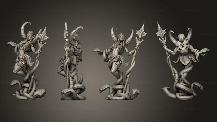 Статуэтки герои, монстры и демоны (На Древних Песках реки Эрата Волшебница, STKM_6943) 3D модель для ЧПУ станка
