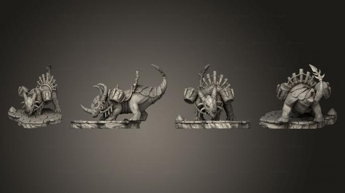 Статуэтки герои, монстры и демоны (Орочий зверь вернулся, STKM_6953) 3D модель для ЧПУ станка