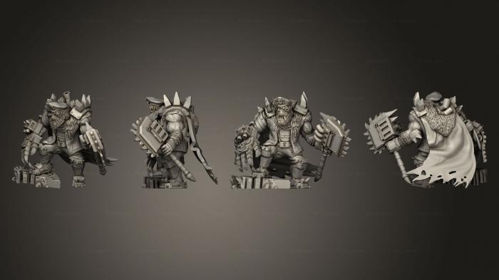 Figurines heroes, monsters and demons (ORK WARBOSS ATTACK SQUIG 002, STKM_6969) 3D models for cnc