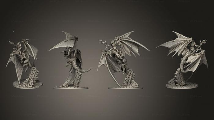 Статуэтки герои, монстры и демоны (Величественный Орнитаакс, STKM_6972) 3D модель для ЧПУ станка