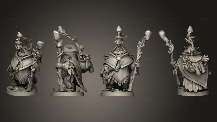 Figurines heroes, monsters and demons (owlfolk forestkeeper hood, STKM_6998) 3D models for cnc