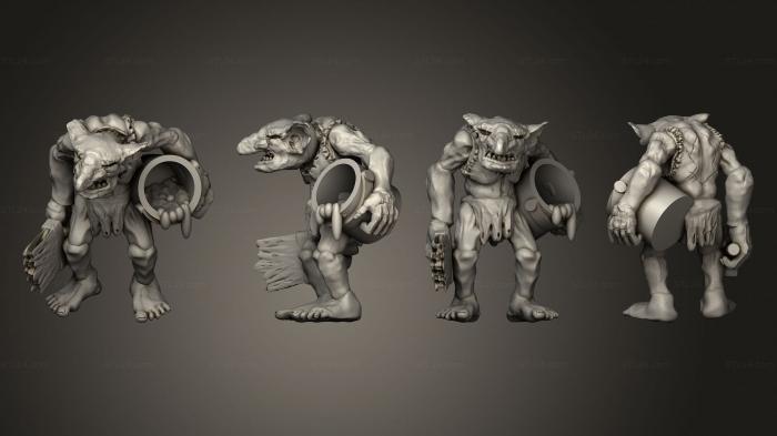 Figurines heroes, monsters and demons (Paint Goblin 1, STKM_7000) 3D models for cnc
