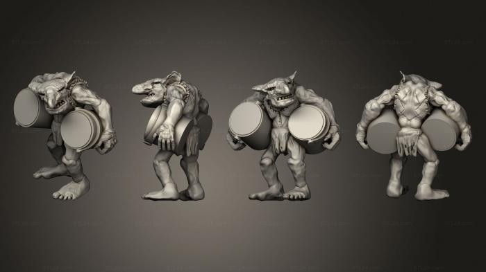 Figurines heroes, monsters and demons (Paint Goblin 2, STKM_7001) 3D models for cnc