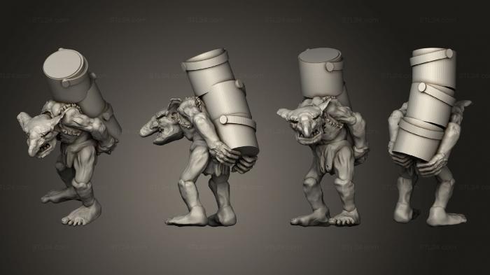 Figurines heroes, monsters and demons (Paint Goblin 5, STKM_7003) 3D models for cnc