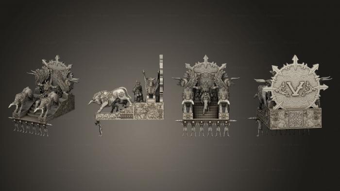 Figurines heroes, monsters and demons (Palanquin Assur, STKM_7005) 3D models for cnc