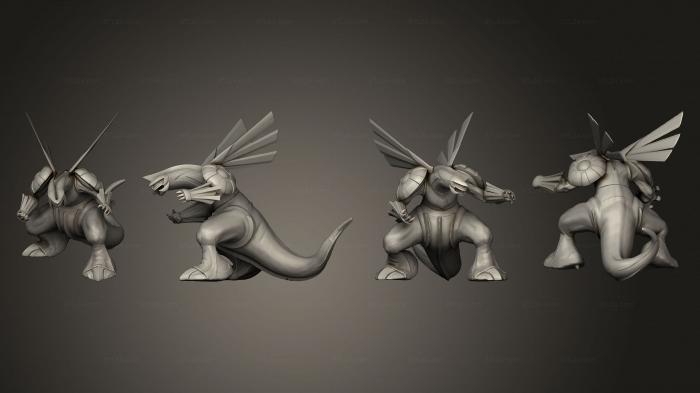 Figurines heroes, monsters and demons (palkiaable pokemon, STKM_7007) 3D models for cnc