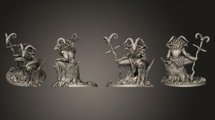 Figurines heroes, monsters and demons (Pan Sireof Fauns, STKM_7009) 3D models for cnc