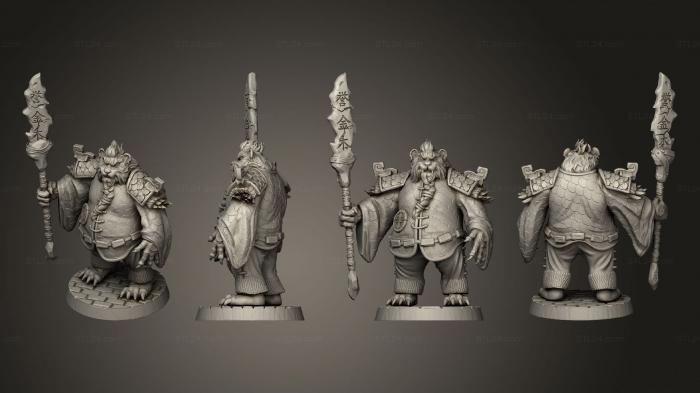 Figurines heroes, monsters and demons (Panda 2, STKM_7011) 3D models for cnc