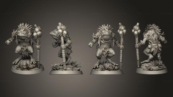 Figurines heroes, monsters and demons (Pantheon of Aztecs Cueyatl base v 2, STKM_7032) 3D models for cnc