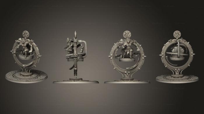 Figurines heroes, monsters and demons (Pantheon of Aztecs Ometeotl Base, STKM_7035) 3D models for cnc