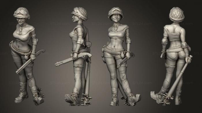Figurines heroes, monsters and demons (Panzer Gal Pz, STKM_7043) 3D models for cnc