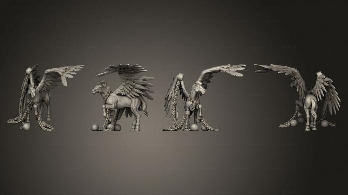 Figurines heroes, monsters and demons (Pegassus 2, STKM_7050) 3D models for cnc