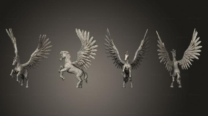 Figurines heroes, monsters and demons (Pegassus, STKM_7051) 3D models for cnc