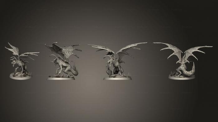 Figurines heroes, monsters and demons (Peryton V 2 Base Grass, STKM_7063) 3D models for cnc