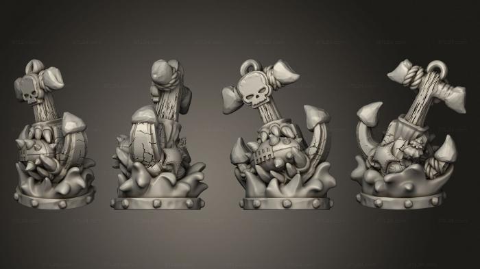 Статуэтки герои, монстры и демоны (Пират из залива орков 08, STKM_7091) 3D модель для ЧПУ станка