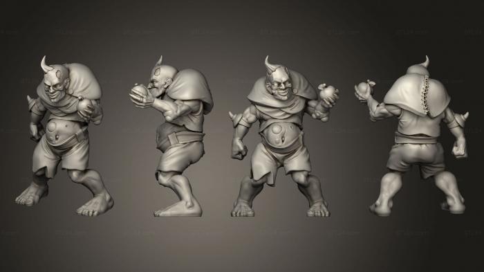Статуэтки герои, монстры и демоны (Чумной Карнавал 04 Крысы 1, STKM_7105) 3D модель для ЧПУ станка