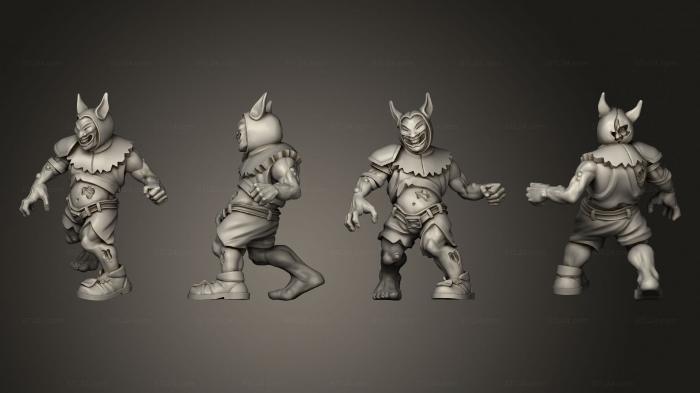 Статуэтки герои, монстры и демоны (Чумной карнавал 06 Крысы 3, STKM_7107) 3D модель для ЧПУ станка