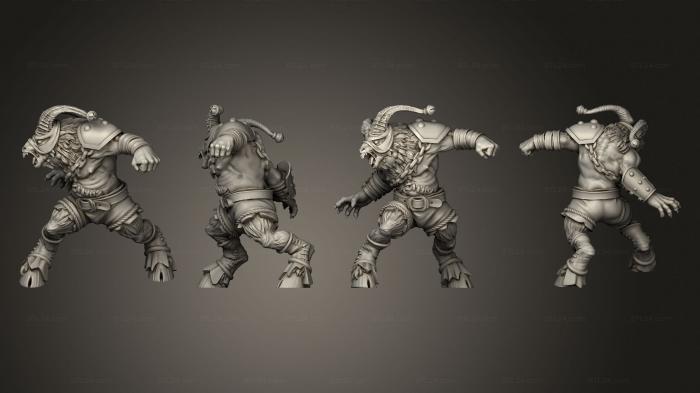 Статуэтки герои, монстры и демоны (Человек-Зверь Чумного Карнавала 2, STKM_7111) 3D модель для ЧПУ станка