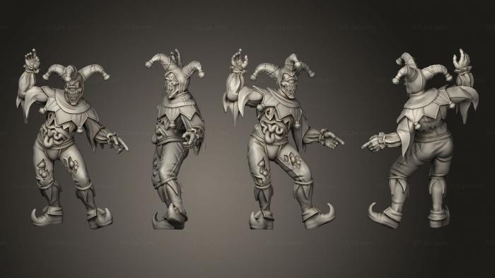 Статуэтки герои, монстры и демоны (Чумной Карнавальный Шут, STKM_7116) 3D модель для ЧПУ станка