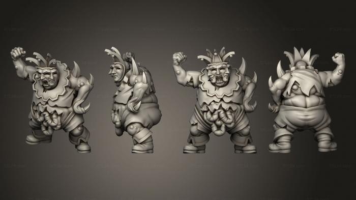 Статуэтки герои, монстры и демоны (Чумной Карнавал Крыс-Воин 3, STKM_7120) 3D модель для ЧПУ станка