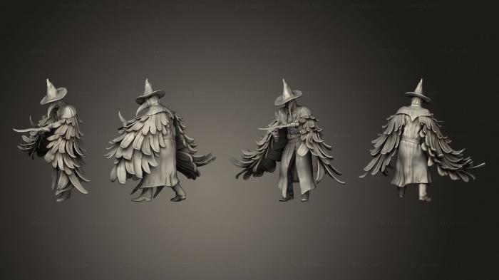 Figurines heroes, monsters and demons (Plague Doctor Fighting, STKM_7125) 3D models for cnc