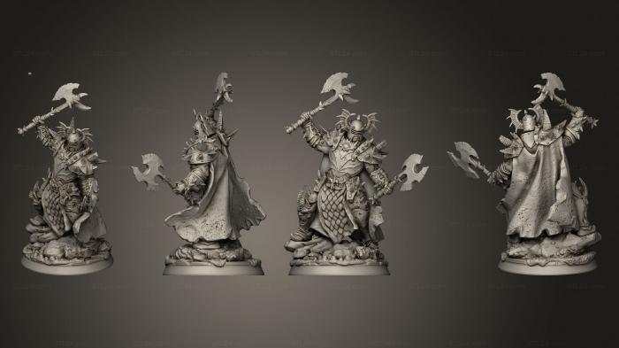Статуэтки герои, монстры и демоны (Рыцари Чумы, STKM_7130) 3D модель для ЧПУ станка