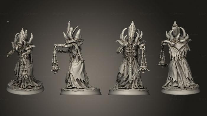 Figurines heroes, monsters and demons (Plague Pastor, STKM_7131) 3D models for cnc