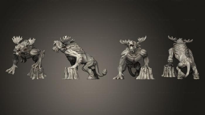 Статуэтки герои, монстры и демоны (Фантастический Лесной Зверь Полли Гримм, STKM_7135) 3D модель для ЧПУ станка