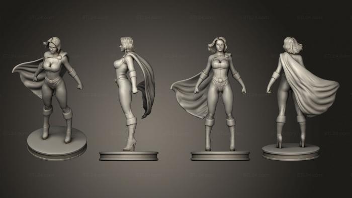 Статуэтки герои, монстры и демоны (Властная Девушка, STKM_7148) 3D модель для ЧПУ станка