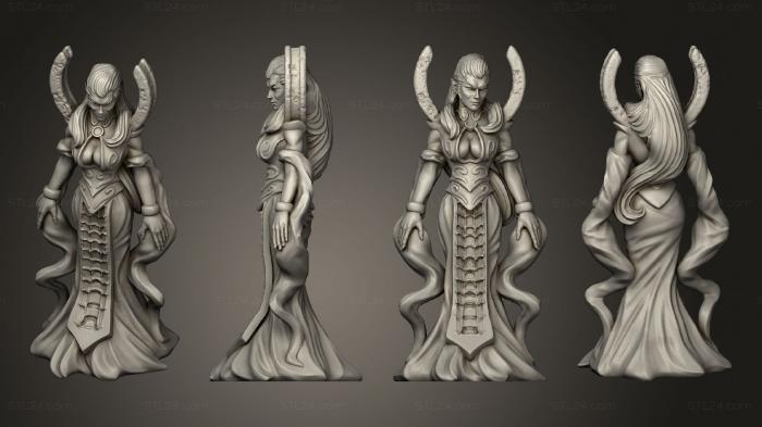 Figurines heroes, monsters and demons (Priestess, STKM_7163) 3D models for cnc