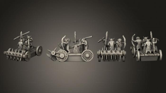 Figurines heroes, monsters and demons (Pump wagon, STKM_7194) 3D models for cnc