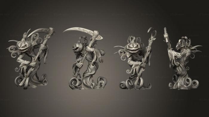 Figurines heroes, monsters and demons (Pumpkin Reaper Scythe v 2, STKM_7197) 3D models for cnc