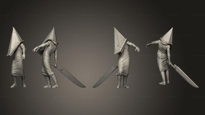 Figurines heroes, monsters and demons (Pyramid Head Silent Hill, STKM_7206) 3D models for cnc