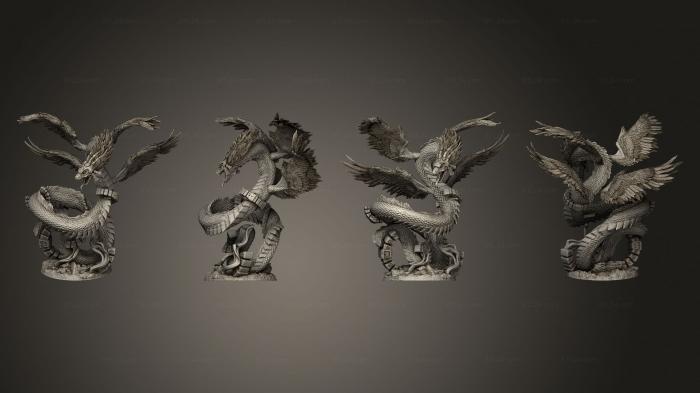 Figurines heroes, monsters and demons (Quetzalcoatl 1 Standalone Beast, STKM_7218) 3D models for cnc