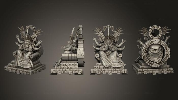 Figurines heroes, monsters and demons (Quetzalcoatl 1 Standalone Frog, STKM_7219) 3D models for cnc