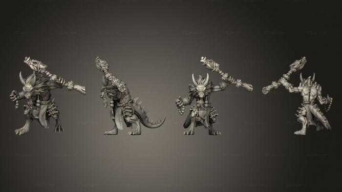 Figurines heroes, monsters and demons (Qunk The Shaman, STKM_7222) 3D models for cnc