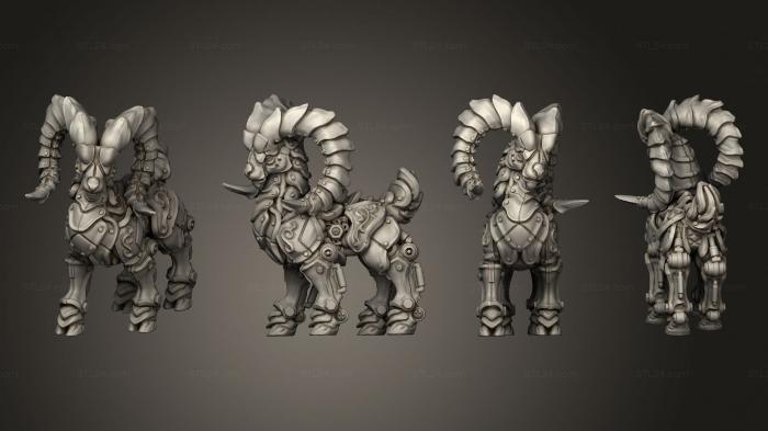 Figurines heroes, monsters and demons (Ram Steel Defender, STKM_7233) 3D models for cnc