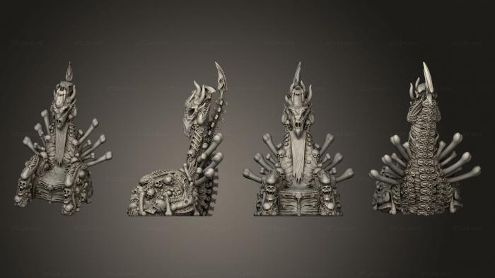 Figurines heroes, monsters and demons (RAVEN QUEEN HUNTER SKULL THRONE, STKM_7263) 3D models for cnc